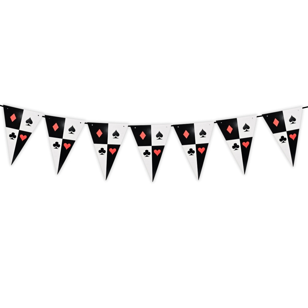 Card Party Casino Bunnting -Over 9Ft