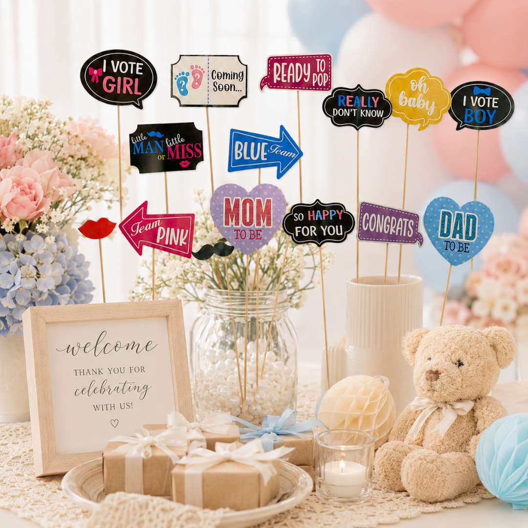 Baby Shower Photo Props - 15PC