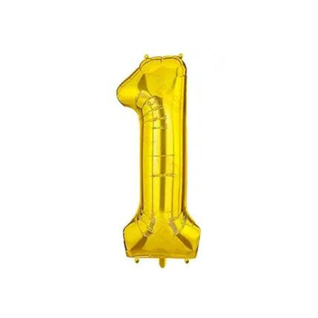 Gold Number 1 Balloon 18 inches ? Only Normal Air ? Not For Helium