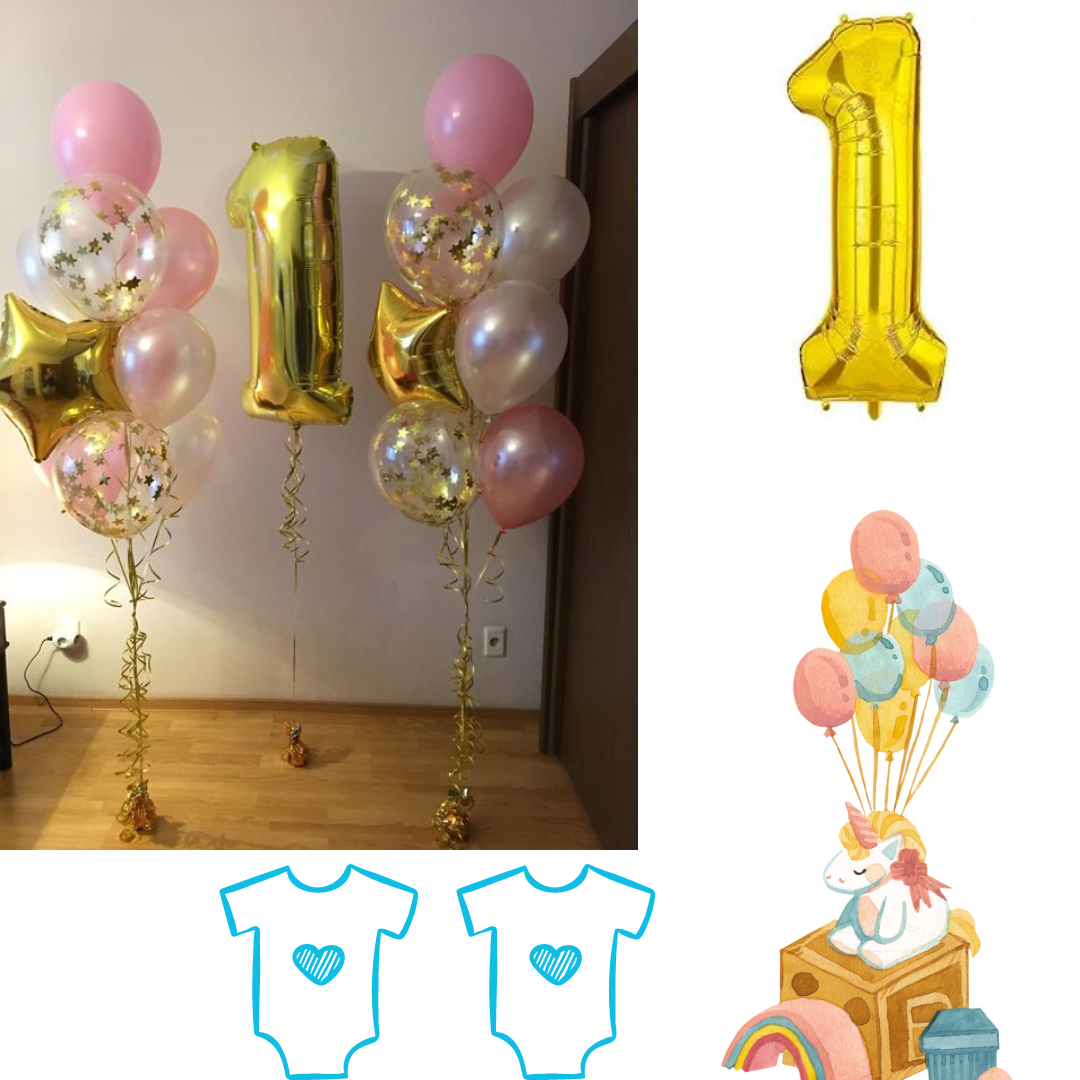 Gold Number 1 Balloon 18 inches ? Only Normal Air ? Not For Helium