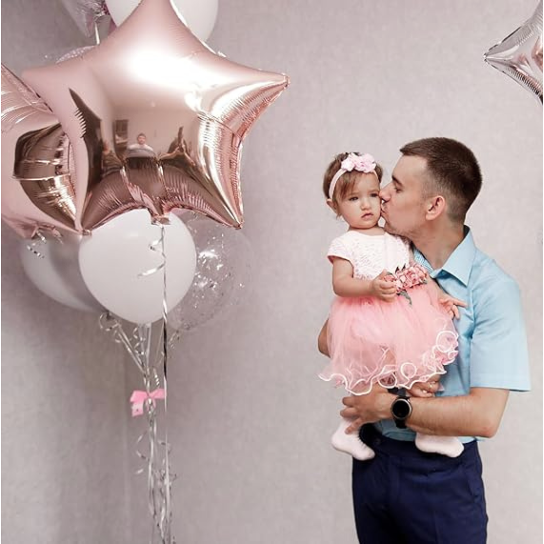 Rose Gold Star Shaped Balloon 18? - Set of 4PC
