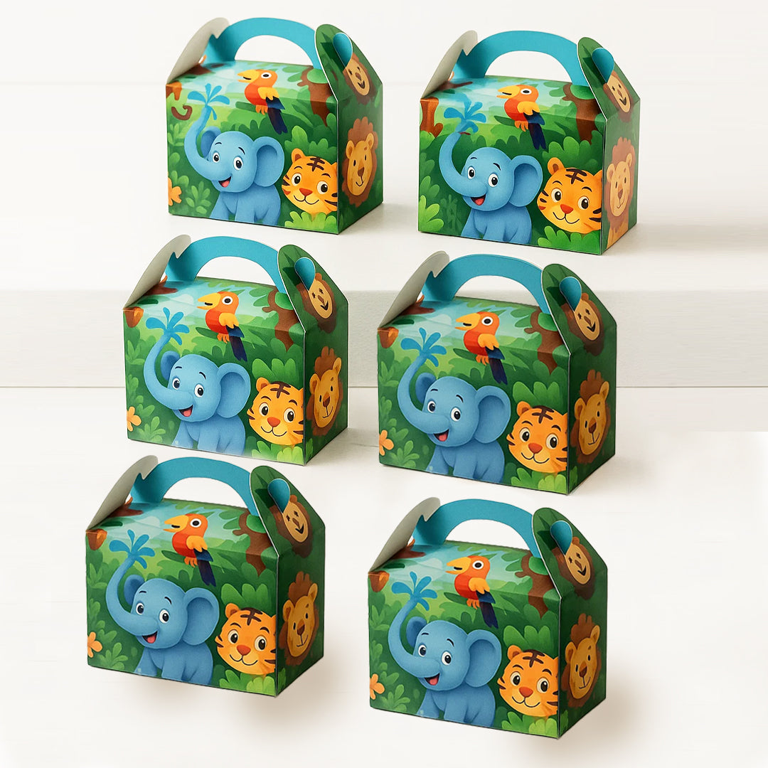 Jungle Theme Treat Box for Return Gift/ Party Favour - 10PC