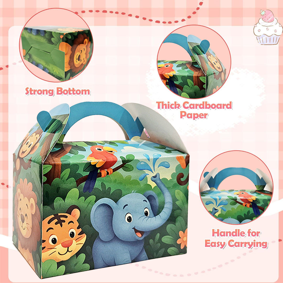 Jungle Theme Treat Box for Return Gift/ Party Favour - 10PC