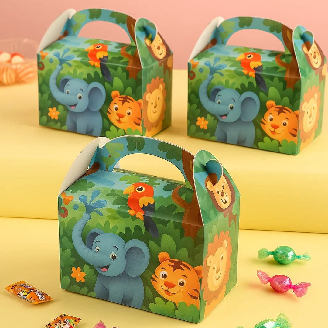 Jungle Theme Treat Box for Return Gift/ Party Favour - 10PC