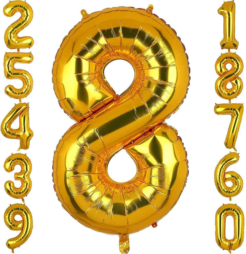 Number 1 Golden Foil Balloon - Helium Quality - 40 inches - 1PC