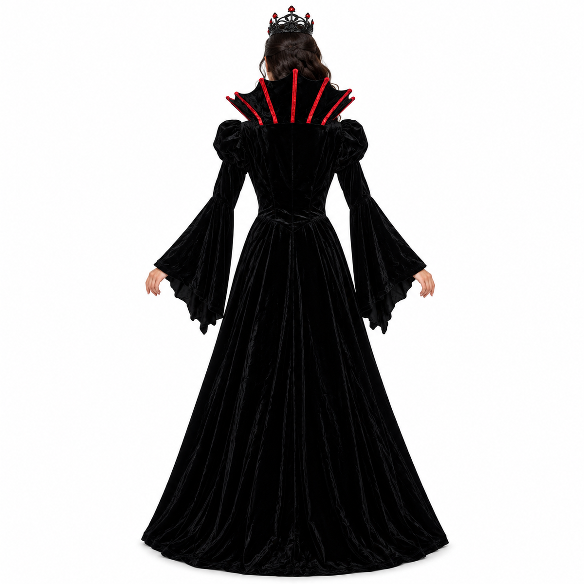 Queen of the Vampires Costume for Women | Adult Gothic Vampire Halloween Fancy Dress for Spooky Theme Parties
