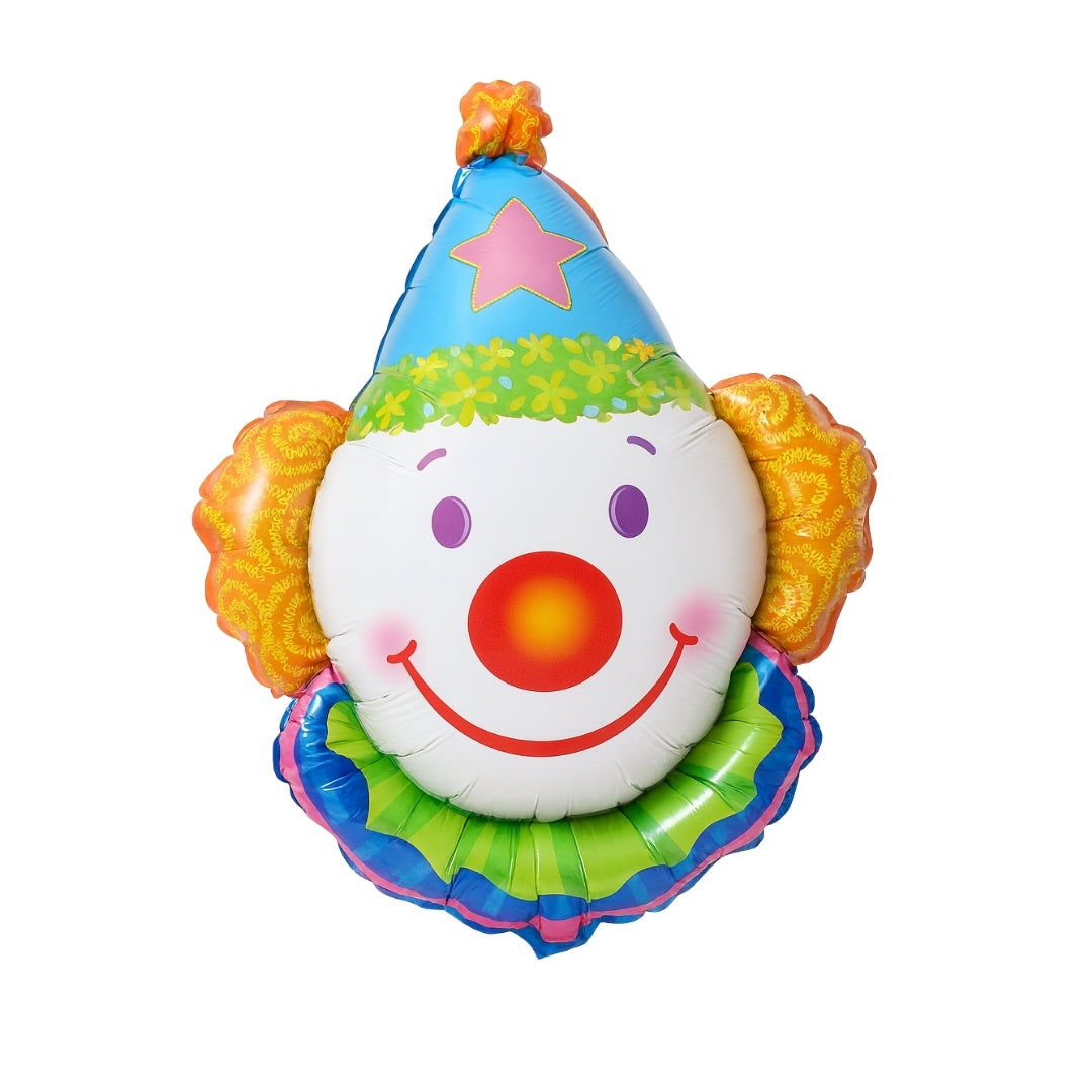 Clown Face Foil Balloon - Air Filled - 33 inches - 1PC