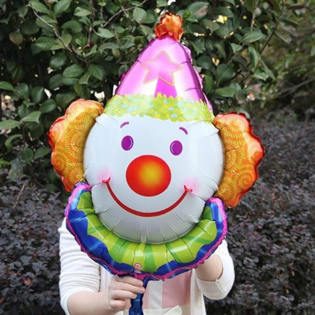 Clown Face Foil Balloon - Air Filled - 33 inches - 1PC