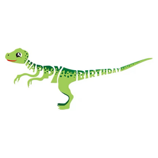 Dinosaur Shape Happy Birthday Wall Banner - 9FT - 1PC
