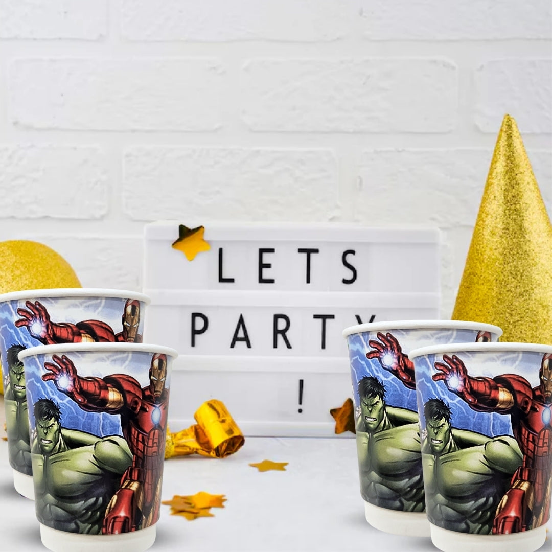 Avengers Theme Party Paper Cups - 350ML - 8PC