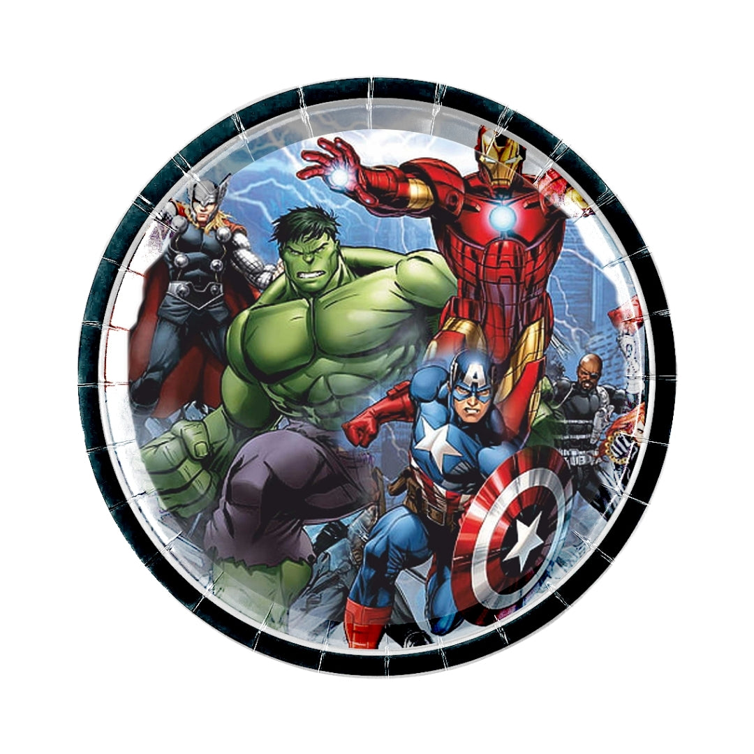 Avengers Theme Party Paper Plates - 9 inches - 8PC