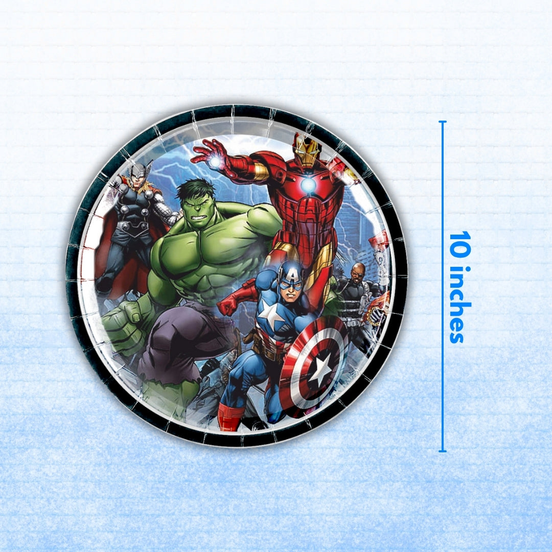 Avengers Theme Party Paper Plates - 9 inches - 8PC