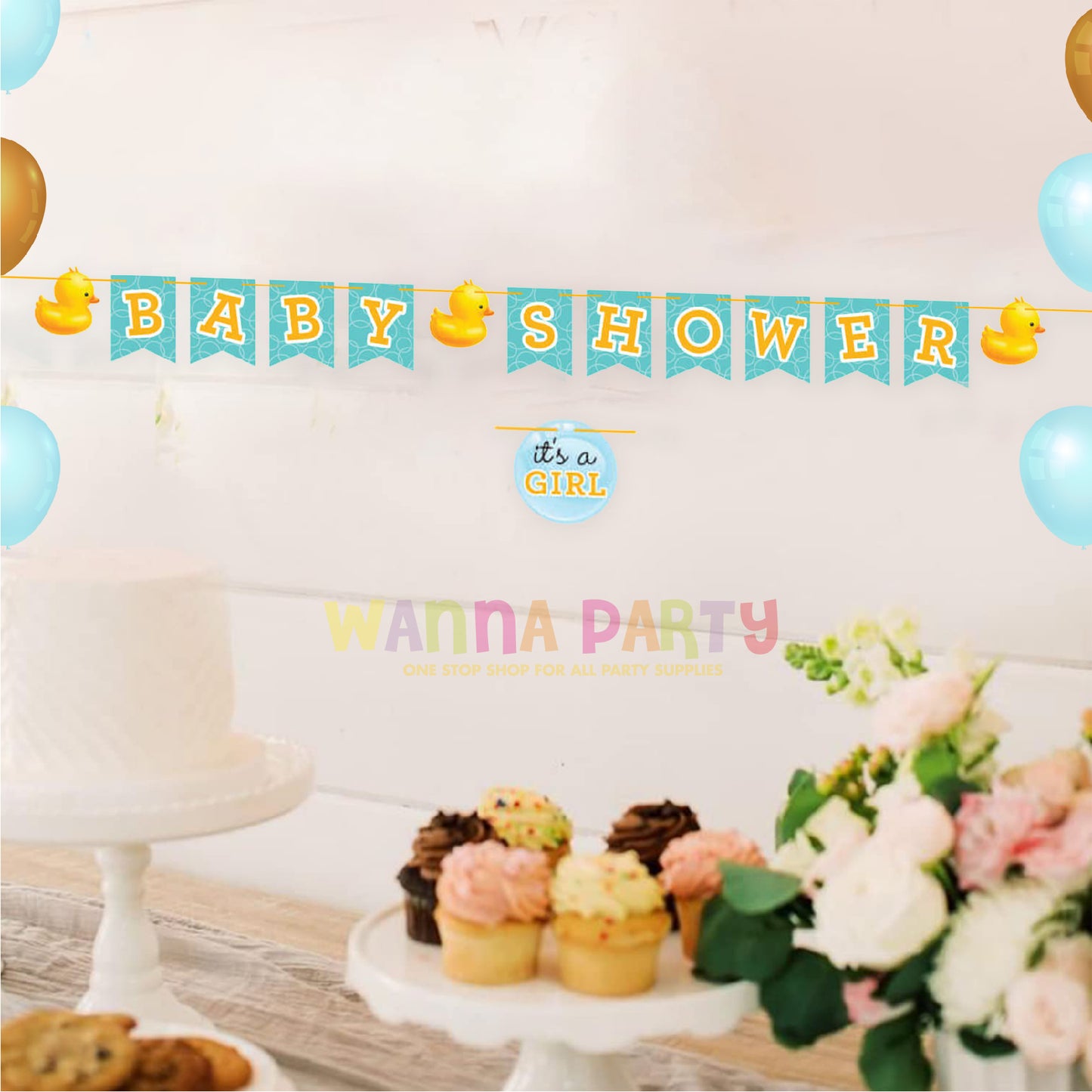 Baby Shower Duckie Letter Banner