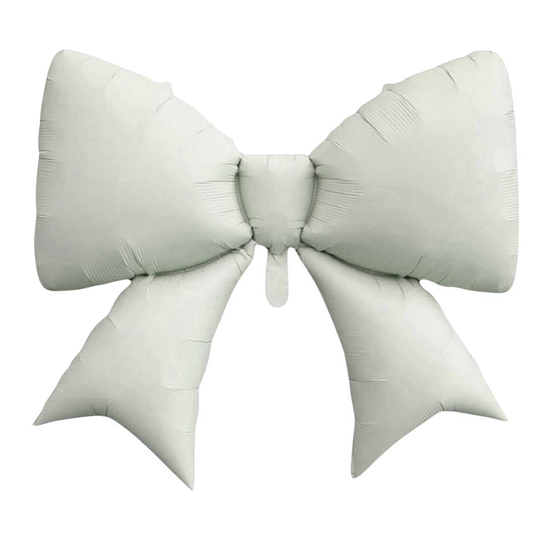 Sand White Bow / Gift Ribbons Shaped Balloon - 30 inches - Helium Quality - 1P