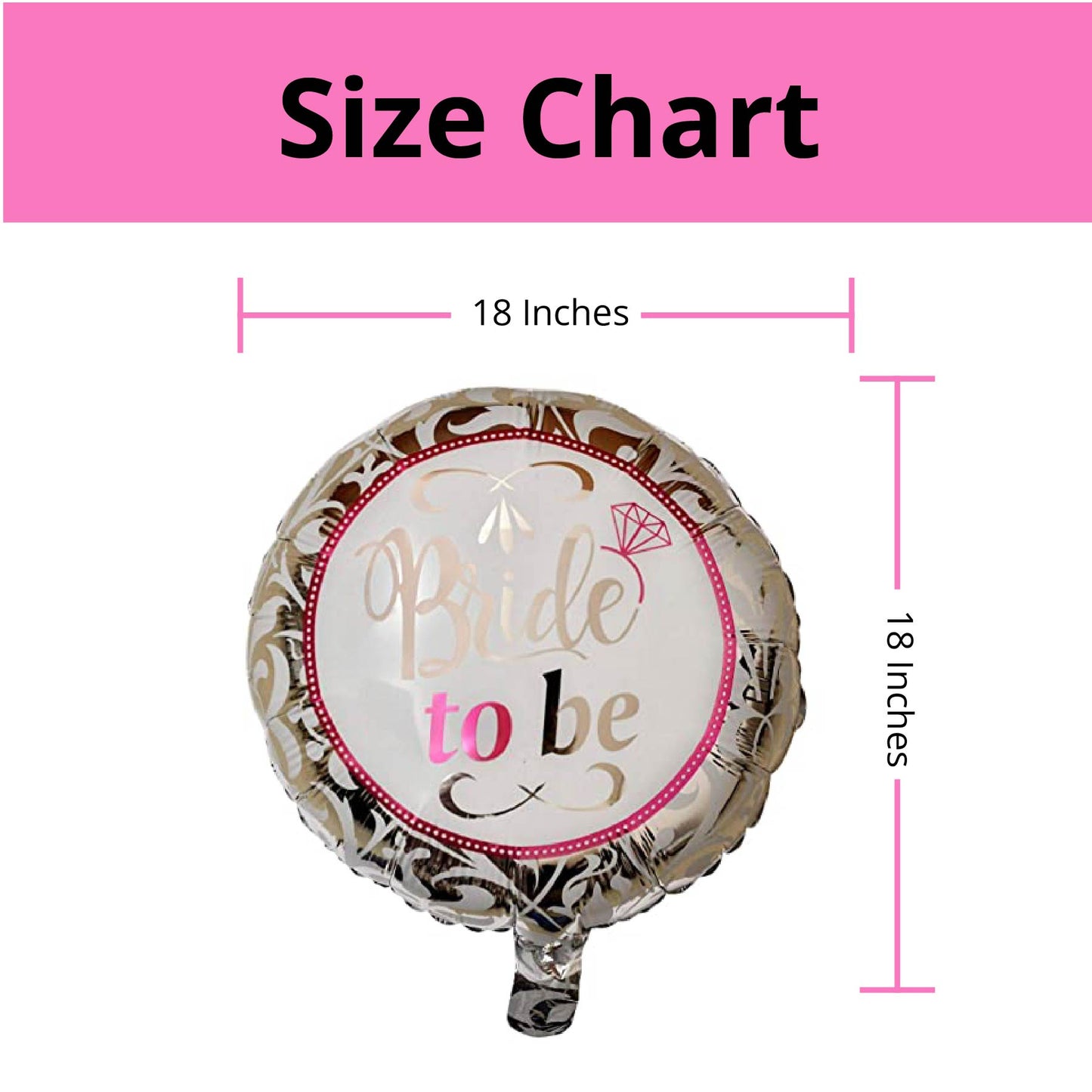 Bride To Be Silver Foil Balloon - 18 inches - 1PC