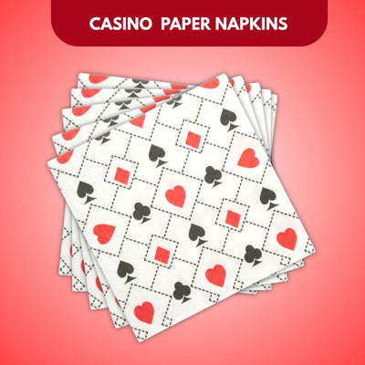 Casino Theme Paper Napkins - 16PC
