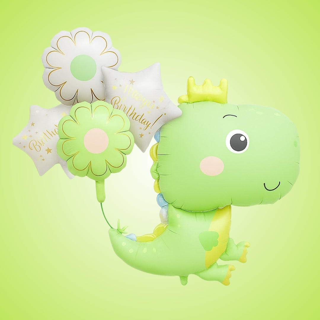 Dinosaur Balloon Set Pastel Green - 5PC