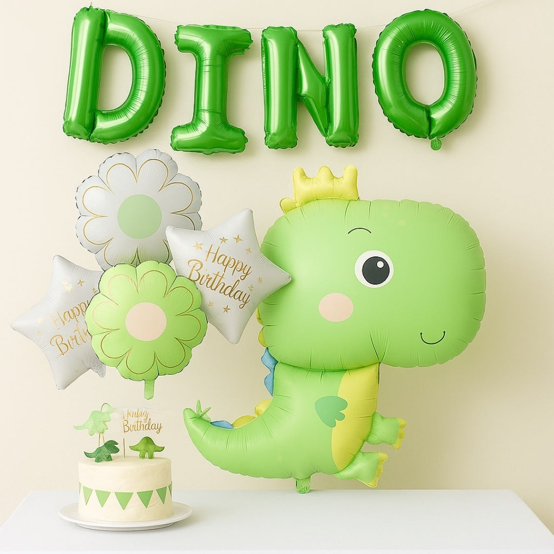 Dinosaur Balloon Set Pastel Green - 5PC