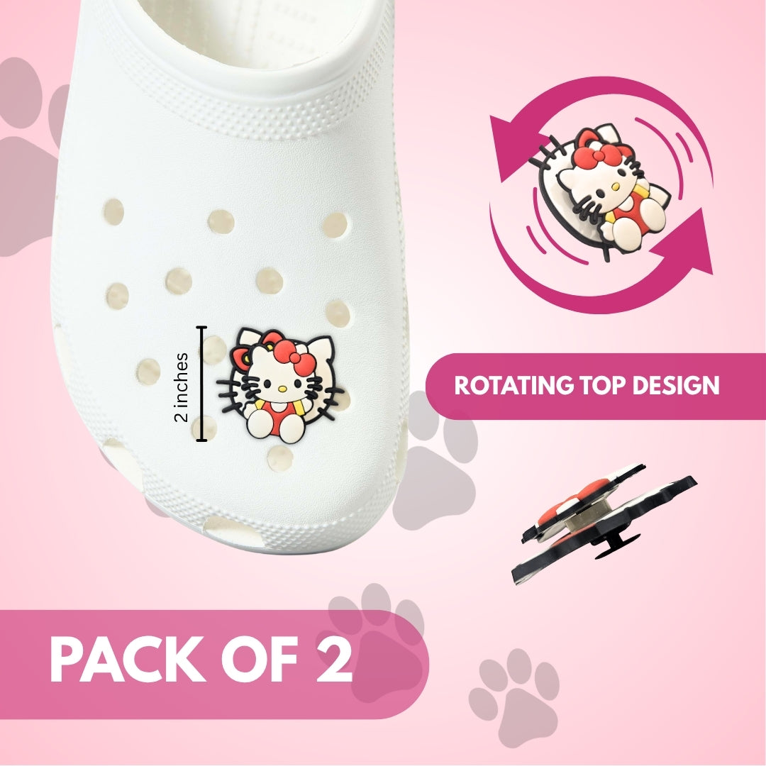 Hello Kitty Spinning Shoe Charms - 2PC