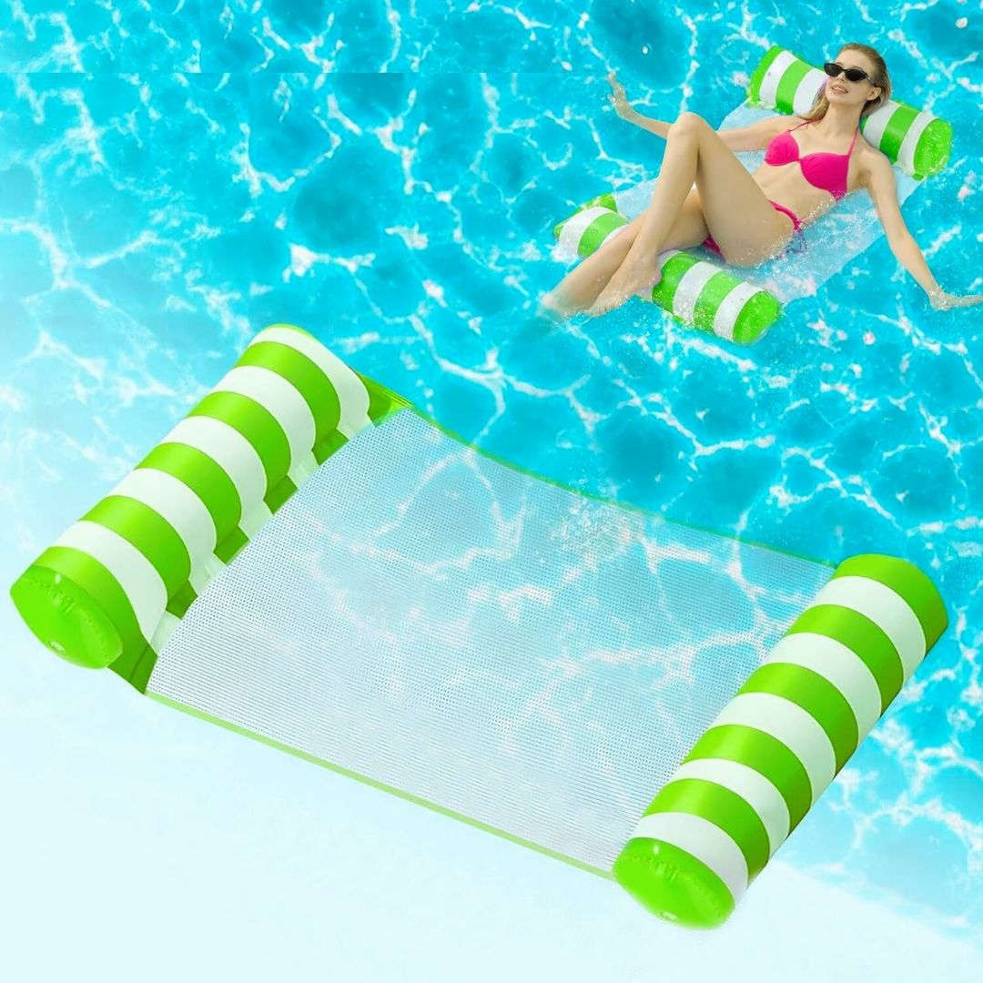 Pool Float Inflatable Pool Hammock Lounger Green - 1PC