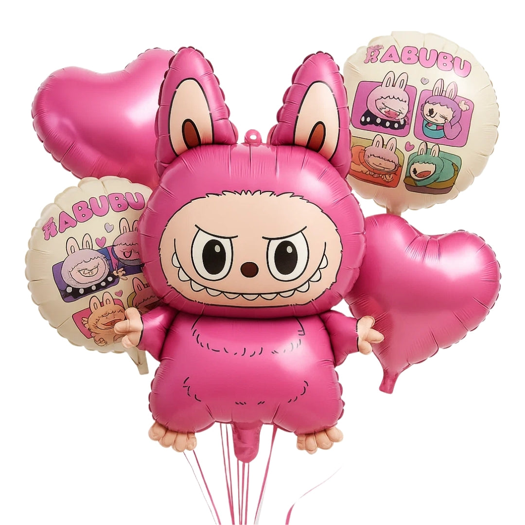 Labubu Foil Balloons - Set Of 5