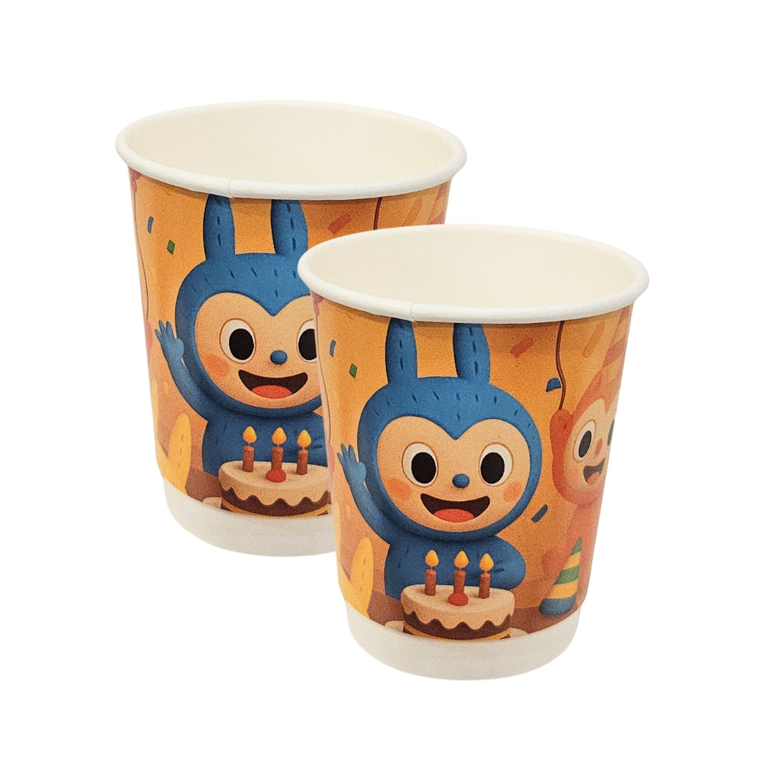 Labubu Theme Party Paper Cups - 350ML - 8 PC