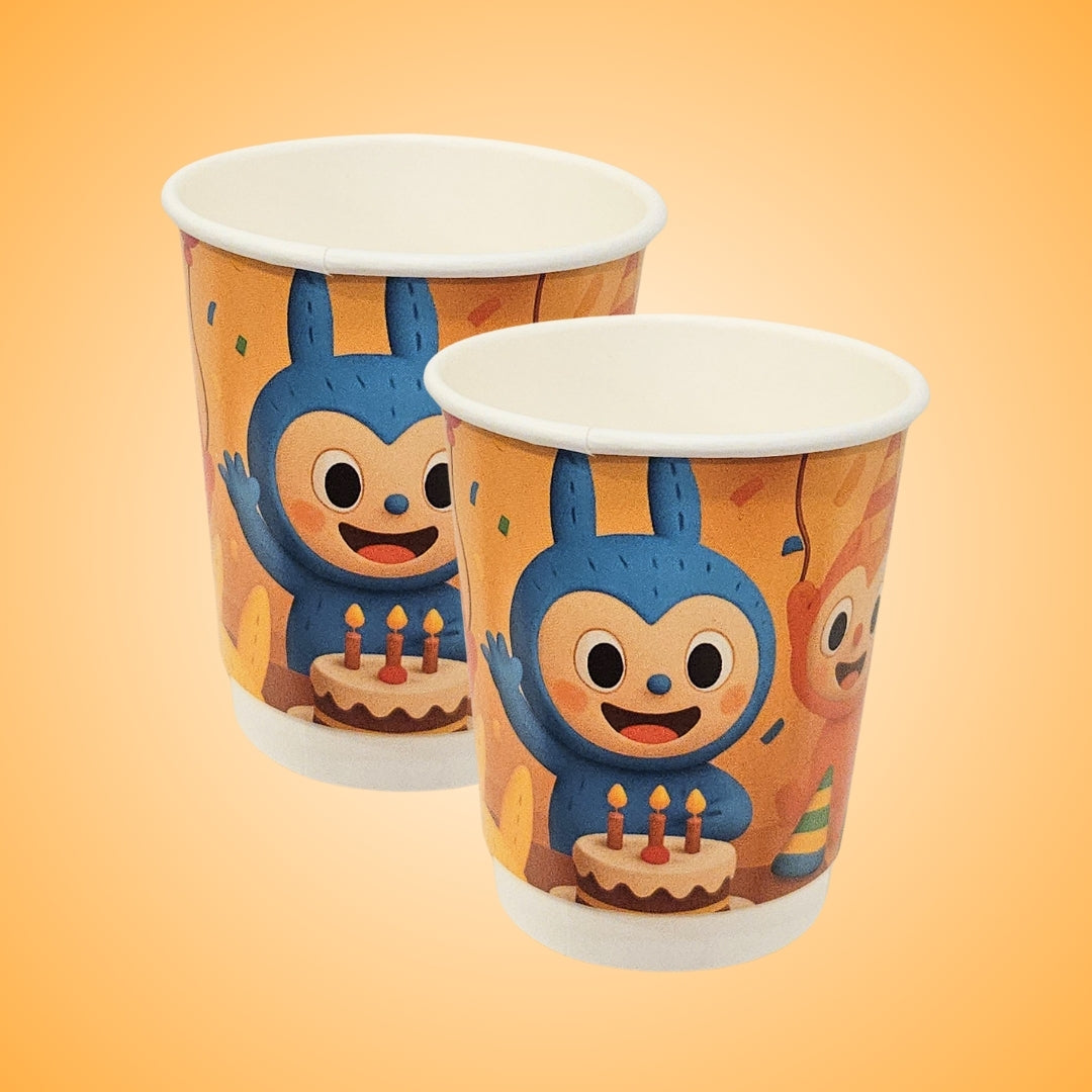 Labubu Theme Party Paper Cups - 350ML - 8 PC