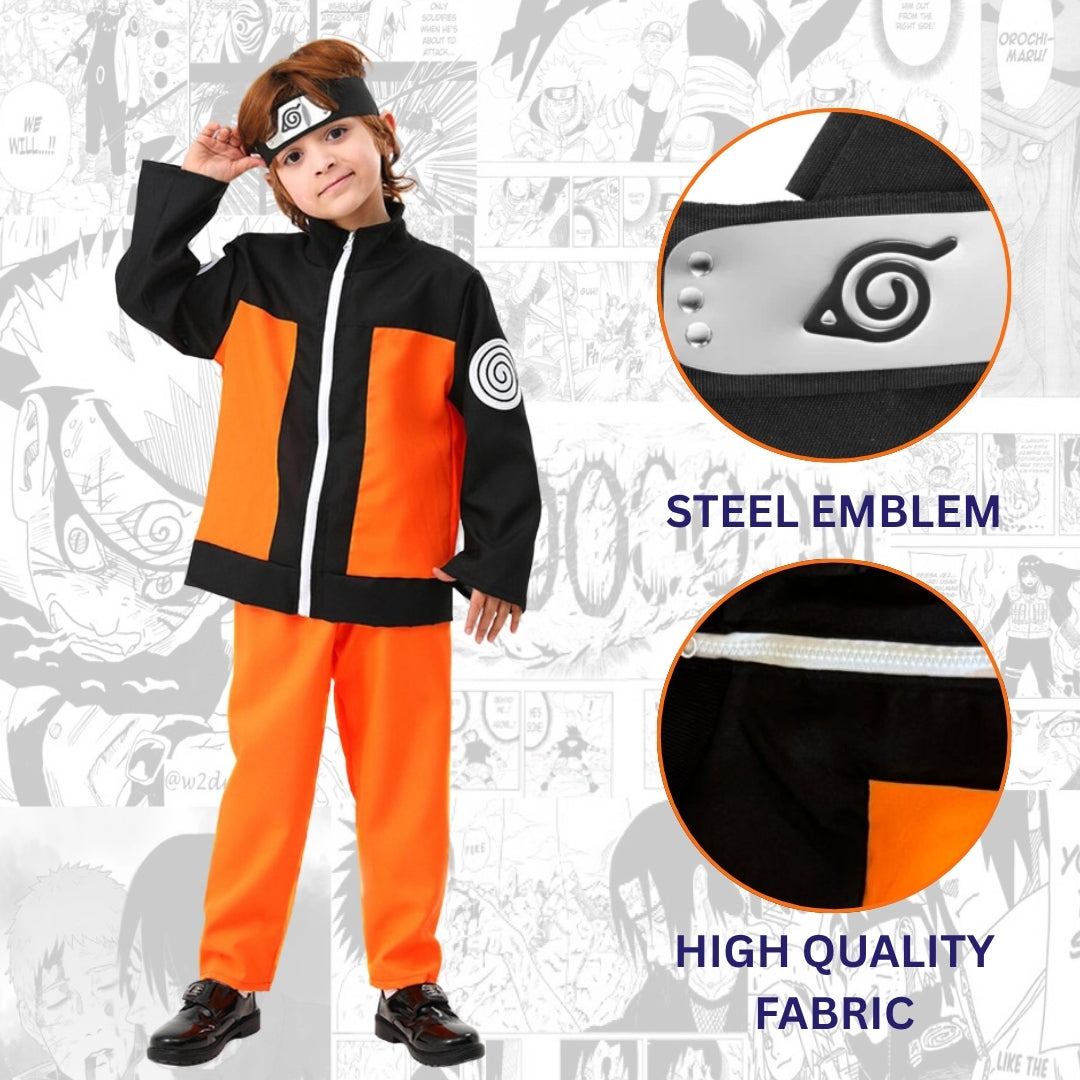 Naruto Shippuden Anime Costume - Medium - Age 5 to 7 Years