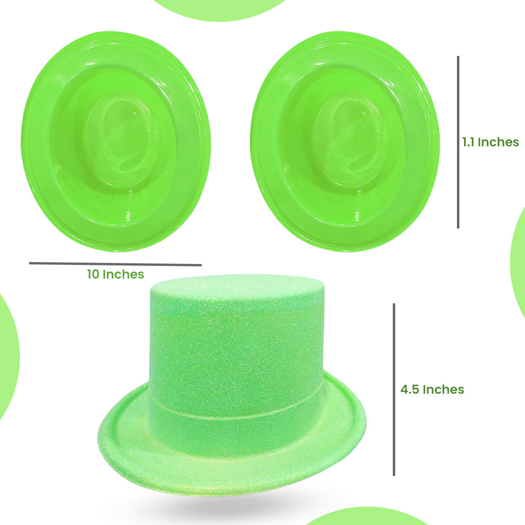 Neon Green Glitter Hat for Adults - 1PC