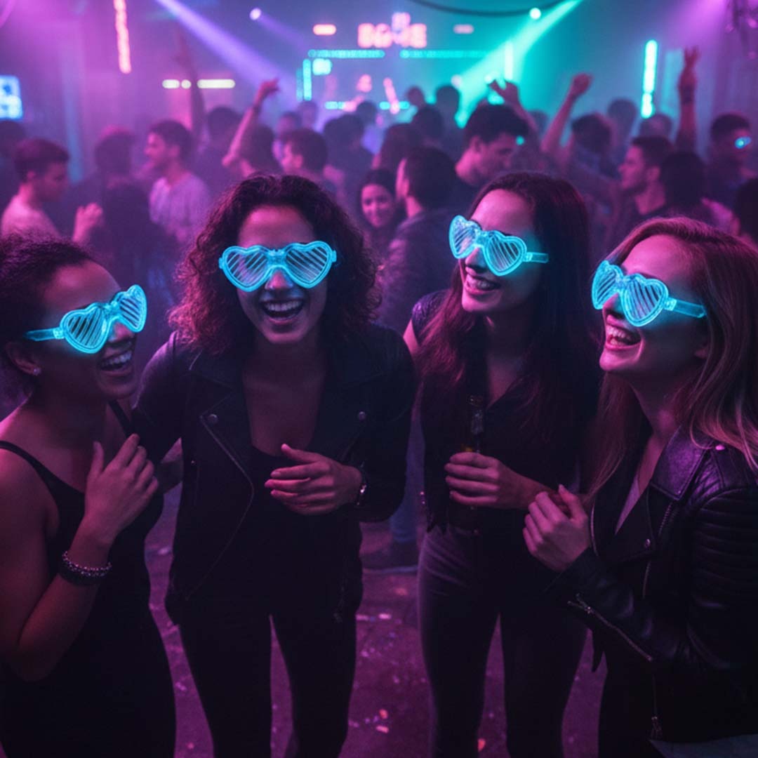 LED Heart Wired Shades Assorted Colour - 1PC