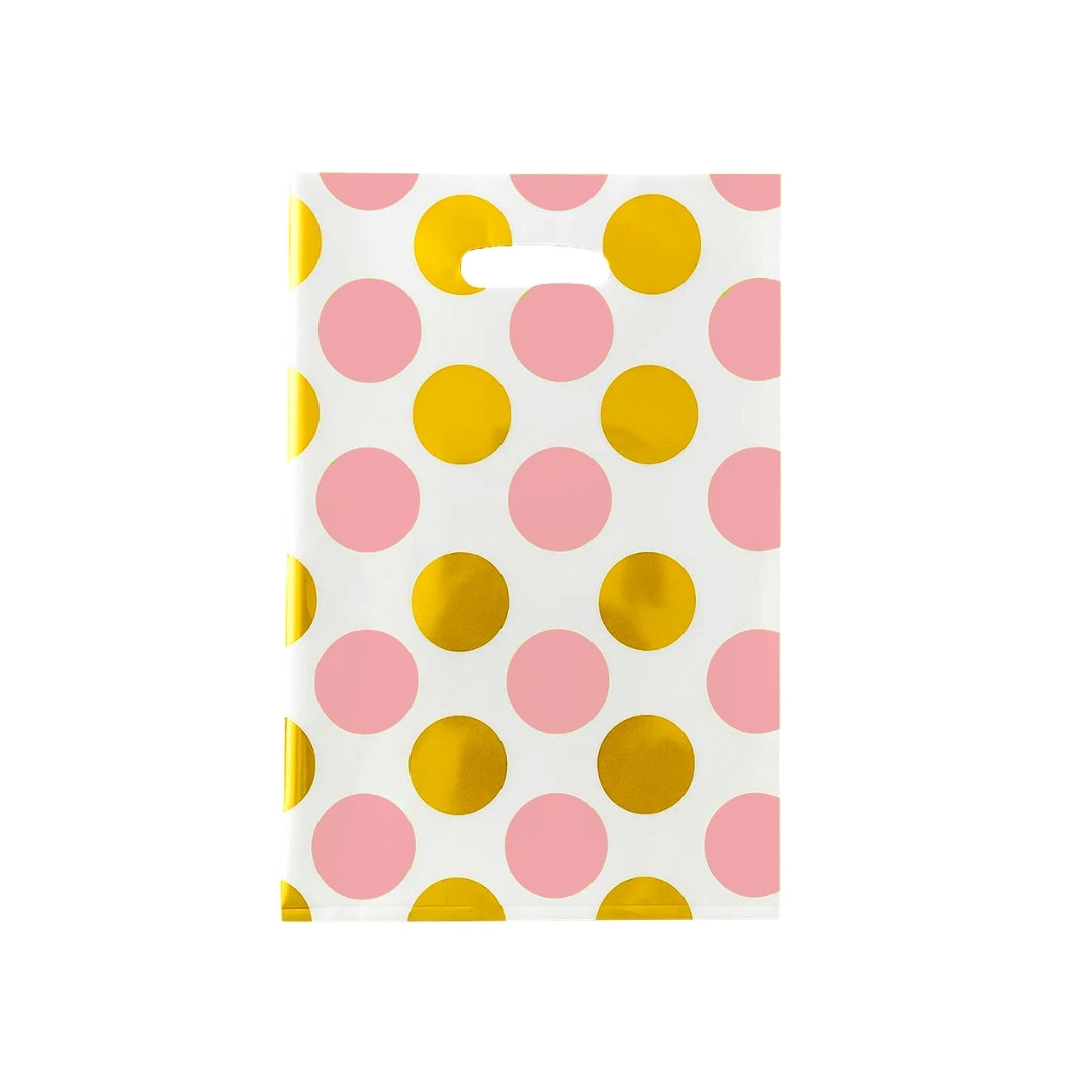 Pink Large Polka Dot Loot Bags Combo - 20PC
