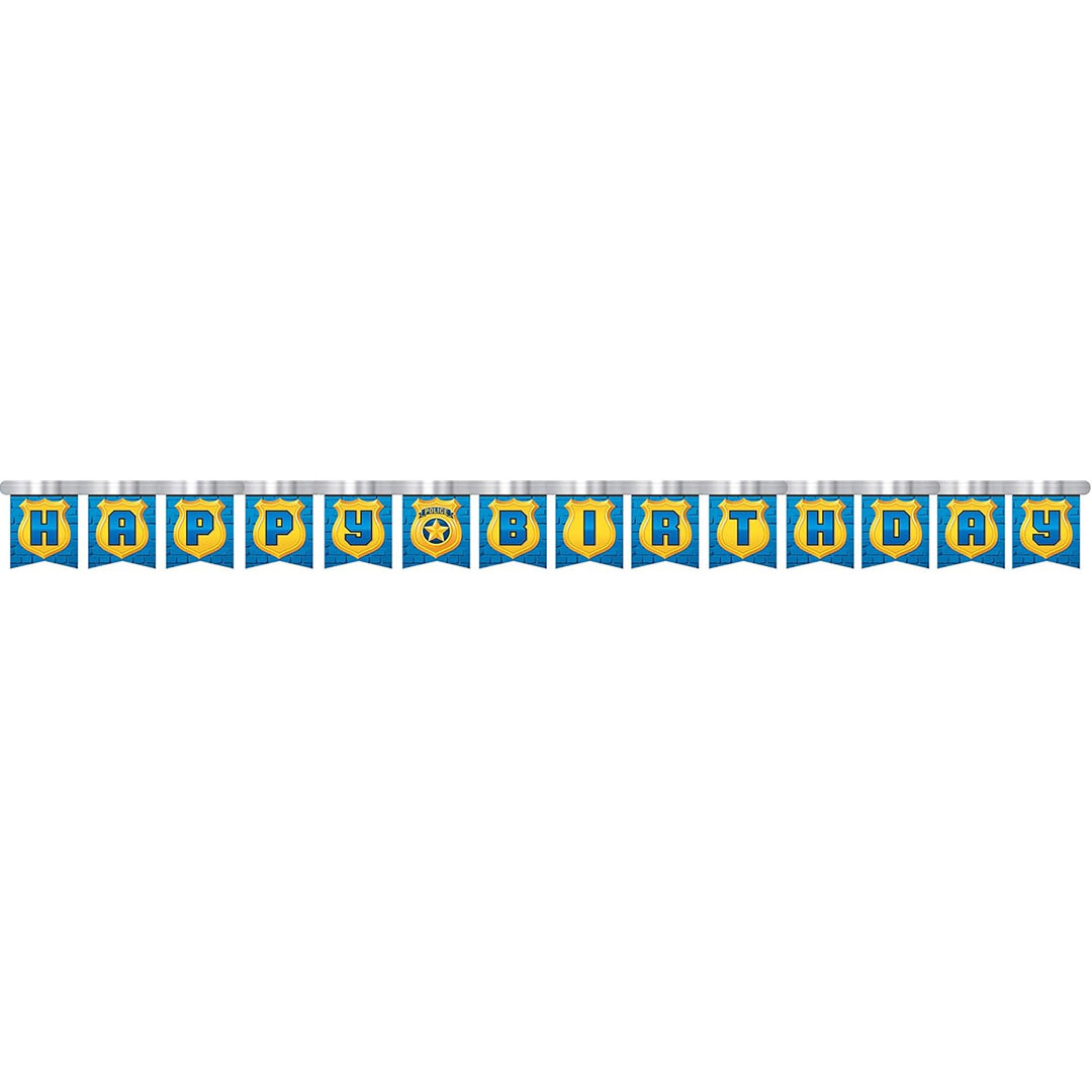 Police Party Birthday Banner - Over 8FT