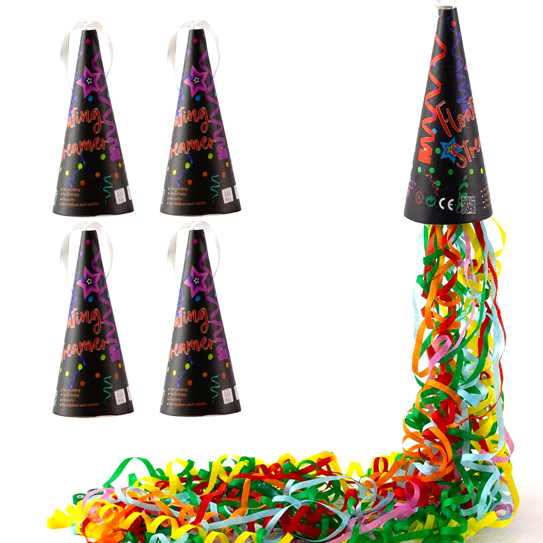 Multicolor Pull String Poppers Combo - 4PC