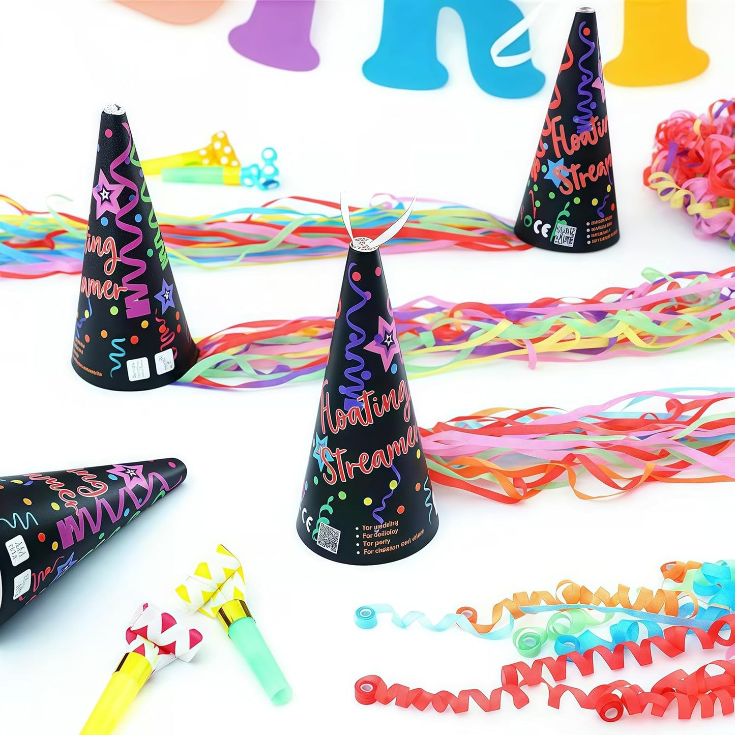 Multicolor Pull String Poppers Combo - 4PC