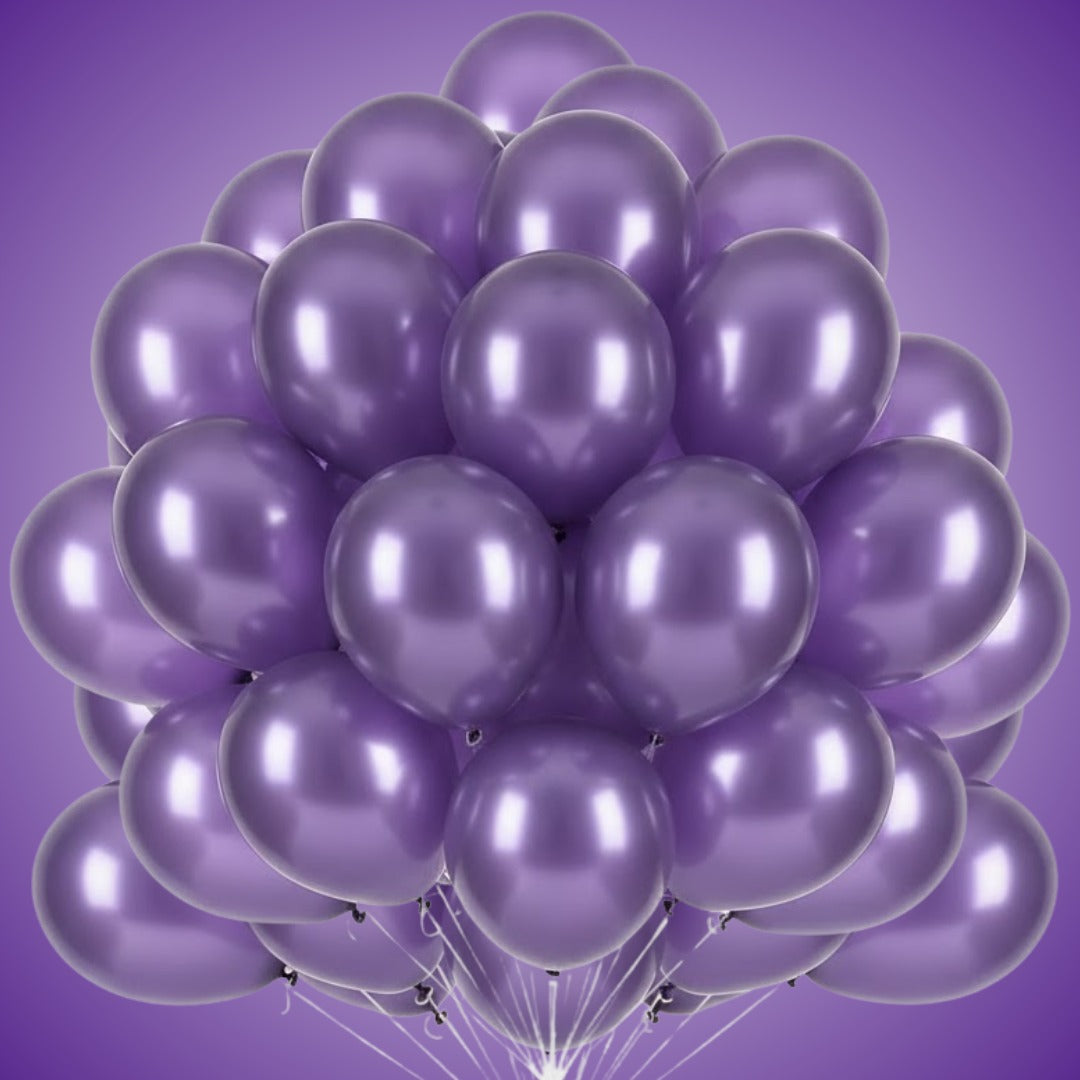 Chrome Purple Premium Latex Balloons 10" - 20PC