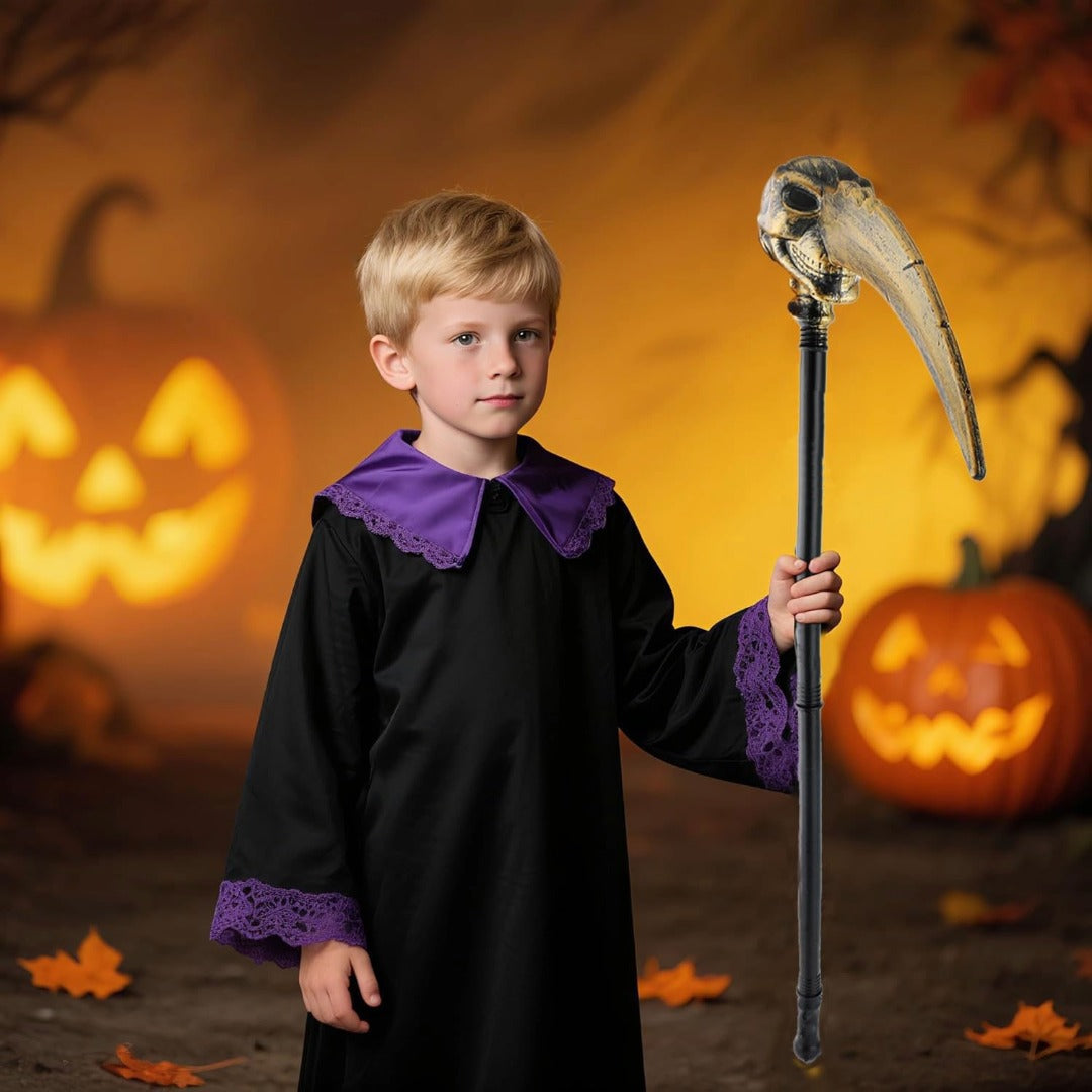 Skull wth Big Nose Golden Hand Holding Weeapon - 1PC