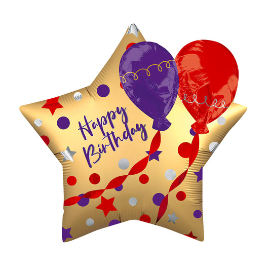 Happy Birthday Golden Foil Balloon Set - Helium Quality - 28 inches - 1PC
