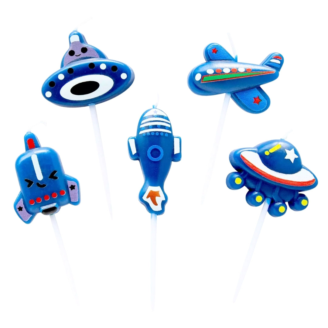 Space Theme Birthday Candle - 5PC