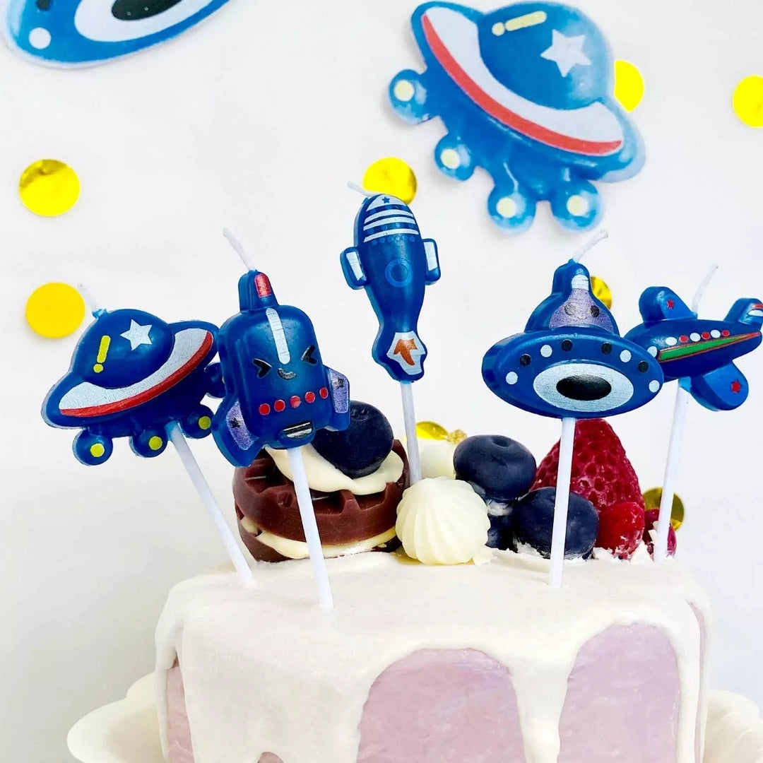 Space Theme Birthday Candle - 5PC