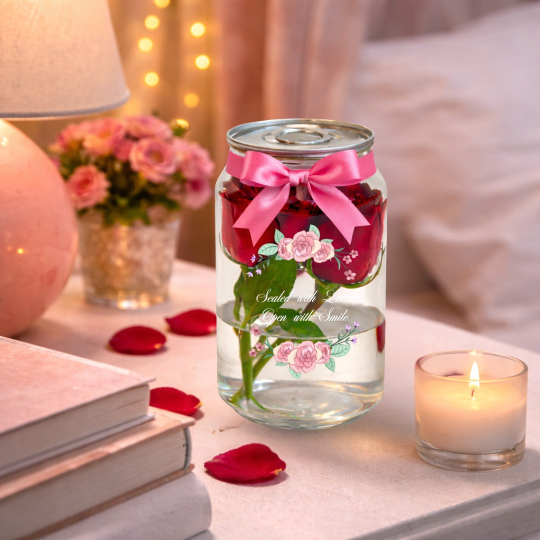 Fresh Roses in a Can - Set of 2 - Send Real Roses Across India