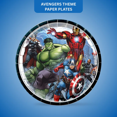 Avengers Theme Party Paper Plates - 9 inches - 8PC - Wanna Party - front