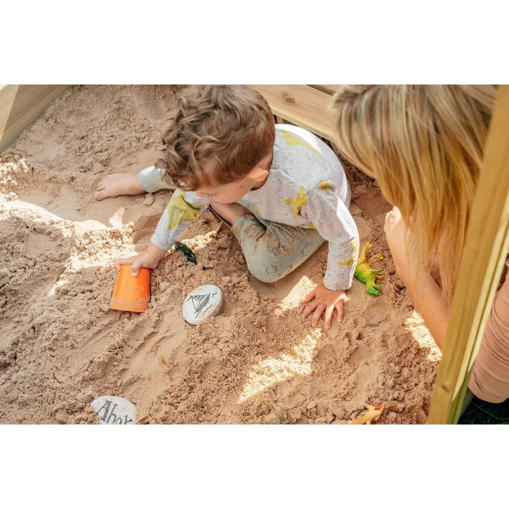 Plum Wooden Sandpit With Canopy - Natural by Plum — kids activity toy for outdoor play and birthday gifts - image 10