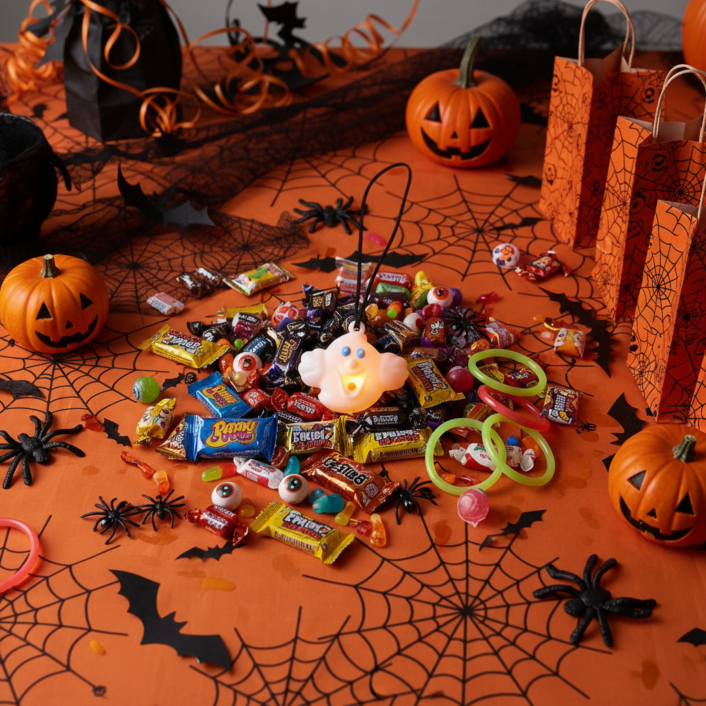Glow In The Dark Boo Ghost Locket as Halloween Party Favour Display