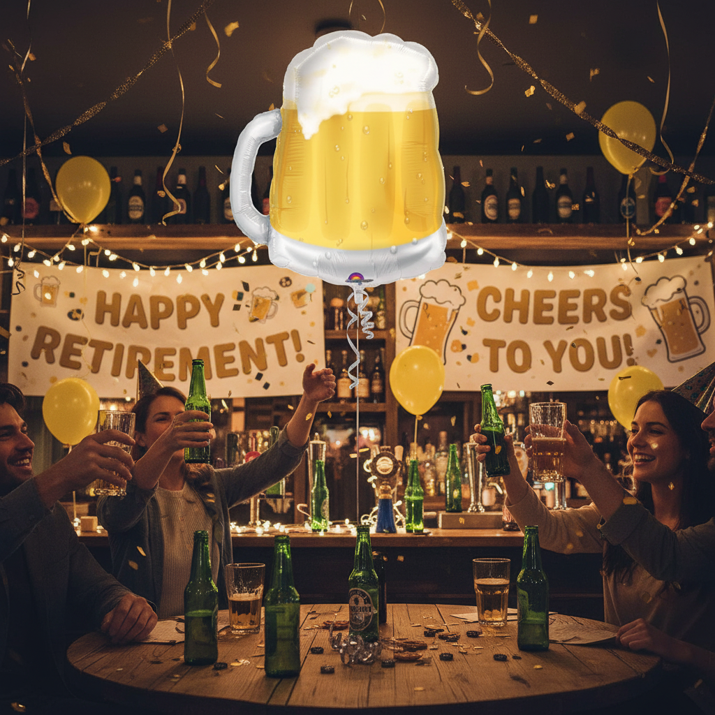 Beer Mug Balloon - Retirement Farewell Party