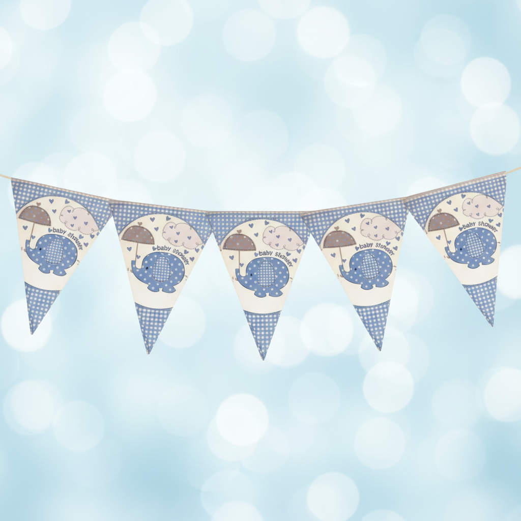 Baby Shower Blue Buntings 9FT - It's A Boy Party Decor | Wanna Party - Image 7