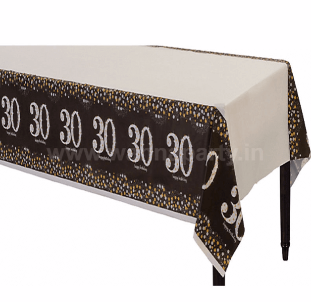 30th Birthday Tablecover 54" x 108" - 1PC - Wanna Party - lifestyle