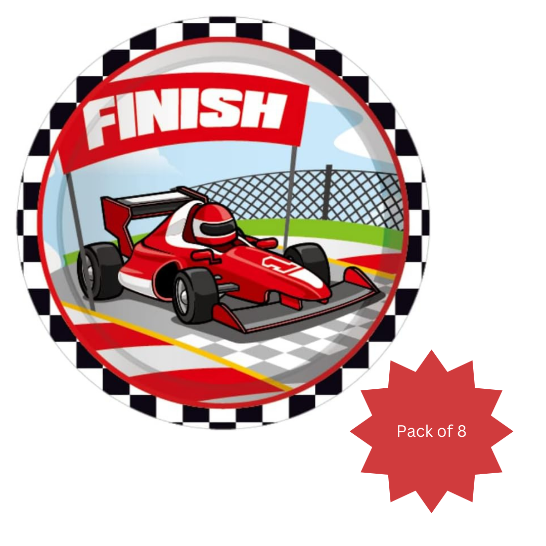 CAR Theme Paper Plates 9"-Pack of 8