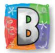18" LETTER B QUAD BALLOON