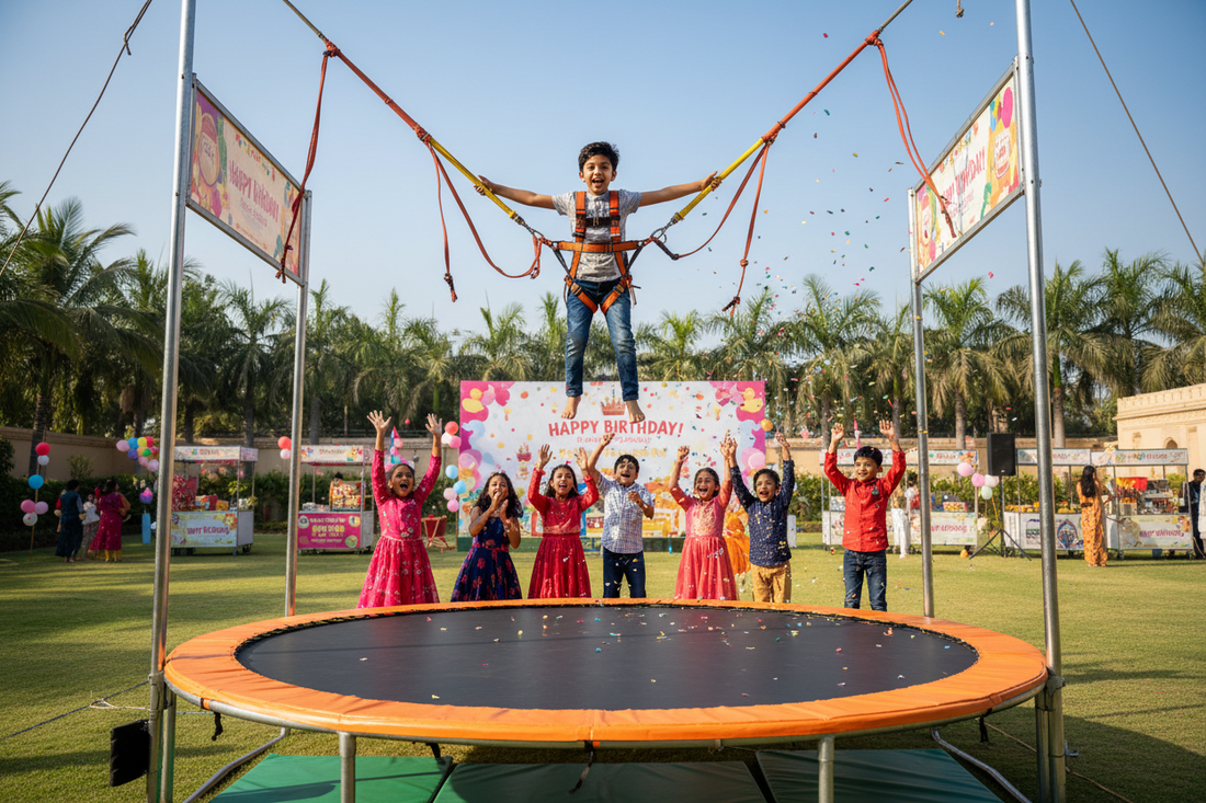 Bungee Jumping at Birthday Party