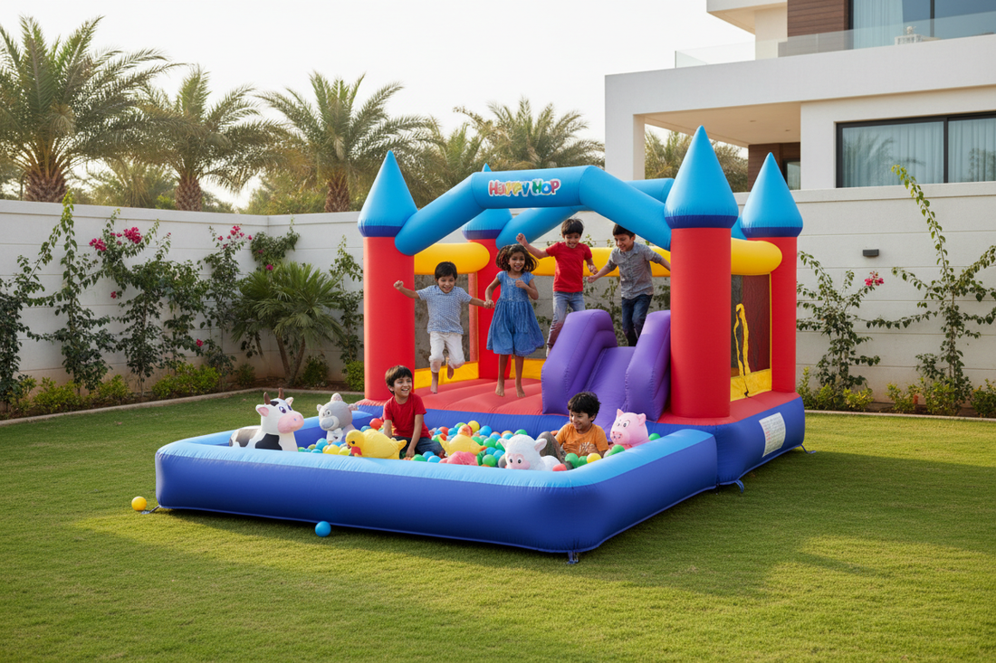 Happy Hop Castle Bouncer with Ball Pit